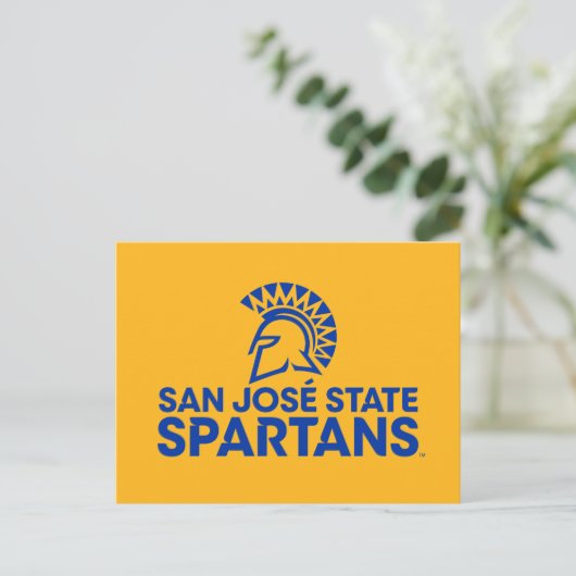 San Jose State Spartans Logo Wordmark Uitnodiging Briefkaart (Staand voorkant)