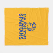 San Jose State Spartans Logo Wordmark Vervuild Fleece Deken (Voorkant (Horizontaal))