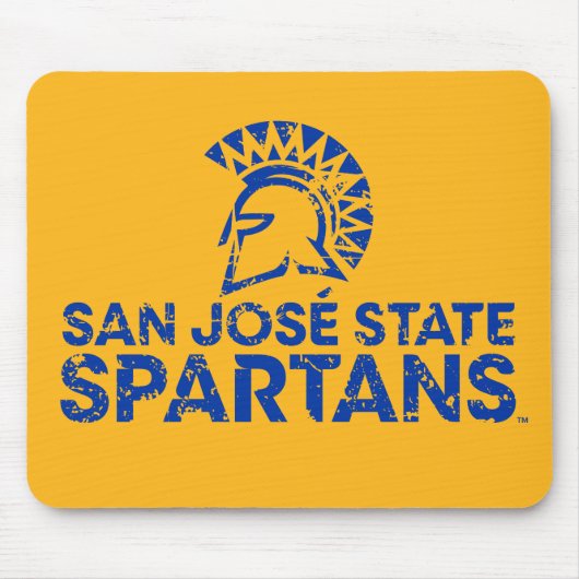 San Jose State Spartans Logo Wordmark Vervuild Muismat (Voorkant)