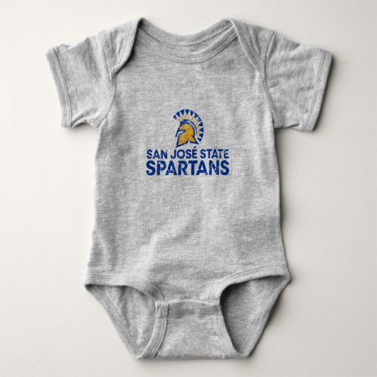 San Jose State Spartans Logo Wordmark Vervuild Romper (Voorkant)