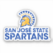 San Jose State Spartans Logo Wordmark Vervuild Sticker (Voorkant)