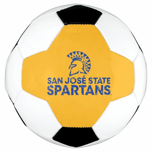 San Jose State Spartans Logo Wordmark Vervuild Voetbal (Voorkant)