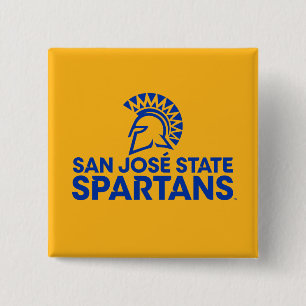 San Jose State Spartans Logo Wordmark Vierkante Button 5,1 Cm
