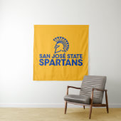San Jose State Spartans Logo Wordmark Wandkleed (In situ)