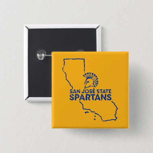 San Jose State Spartans Love Vierkante Button 5,1 Cm (Voorkant /achterkant)