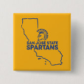 San Jose State Spartans Love Vierkante Button 5,1 Cm (Voorkant)