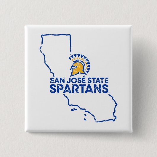 San Jose State Spartans Love Vierkante Button 5,1 Cm (Voorkant)