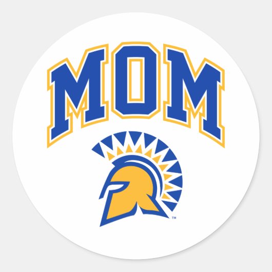 San Jose State Spartans Mam Ronde Sticker (Voorkant)