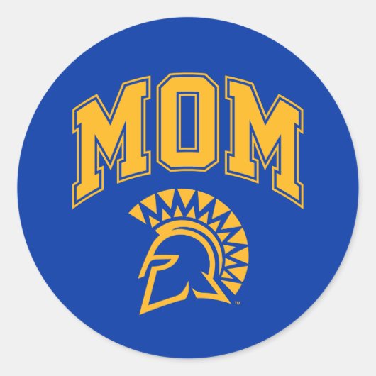 San Jose State Spartans Mam Ronde Sticker (Voorkant)