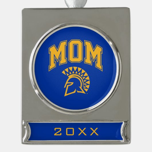 San Jose State Spartans Mam Verzilverd Banner Ornament (Voorkant)