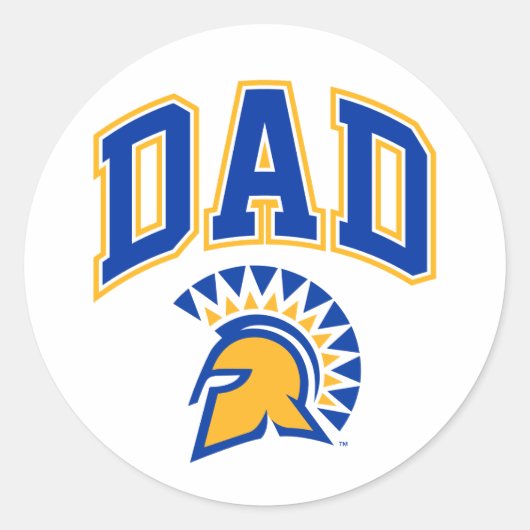 San Jose State Spartans Pap Ronde Sticker (Voorkant)
