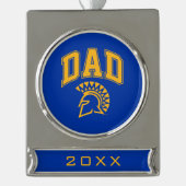 San Jose State Spartans Pap Verzilverd Banner Ornament (Voorkant)
