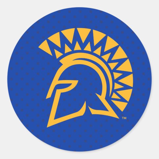 San Jose State Spartans Polka Dot Pattern Ronde Sticker (Voorkant)
