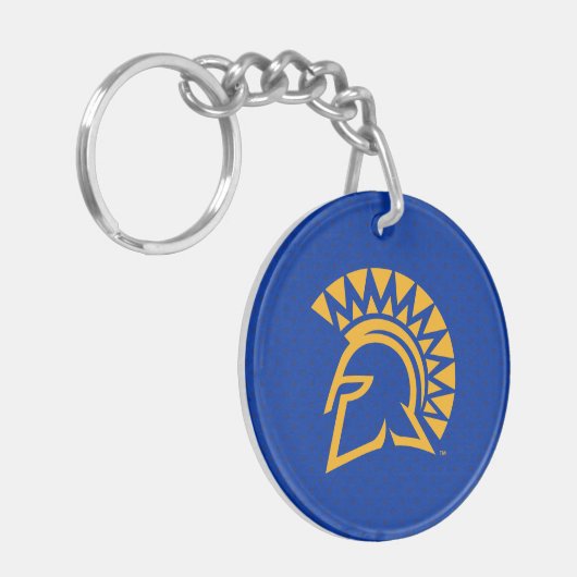 San Jose State Spartans Polka Dot Pattern Sleutelhanger (Voorkant Links)