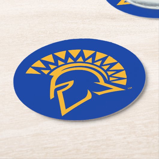 San Jose State Spartans Ronde Kartonnen Onderzetter (Gebogen)