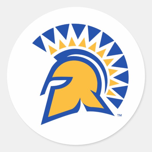 San Jose State Spartans Ronde Sticker (Voorkant)