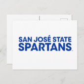 San Jose State Spartans Wordmark Briefkaart (Voorkant / Achterkant)