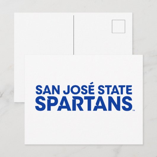 San Jose State Spartans Wordmark Briefkaart (Voorkant / Achterkant)