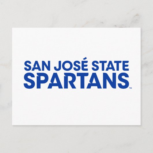 San Jose State Spartans Wordmark Briefkaart (Voorkant)