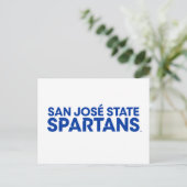 San Jose State Spartans Wordmark Briefkaart (Staand voorkant)
