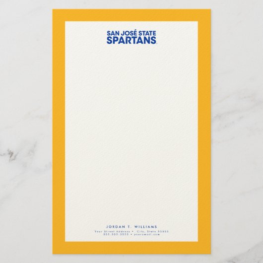 San Jose State Spartans Wordmark Briefpapier (Voorkant)