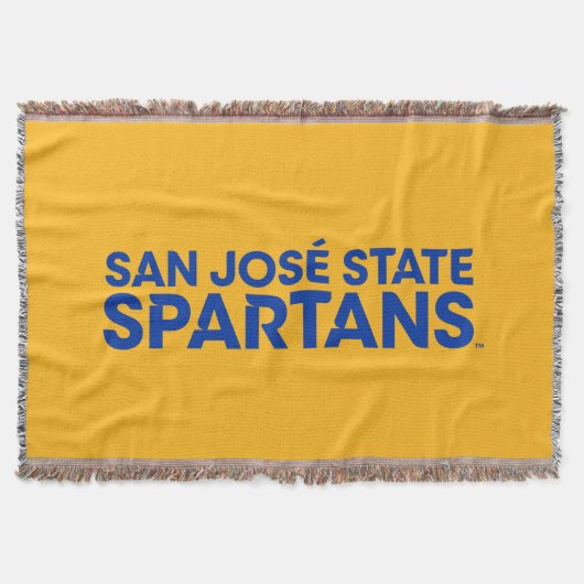 San Jose State Spartans Wordmark Deken (Voorkant)