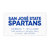 San Jose State Spartans Wordmark Etiket (Voorkant)
