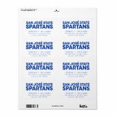 San Jose State Spartans Wordmark Etiket (Full Sheet)