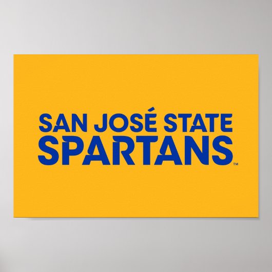 San Jose State Spartans Wordmark Poster (Voorkant)