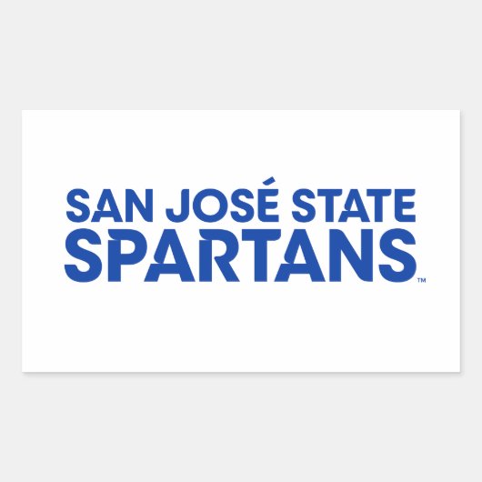 San Jose State Spartans Wordmark Rechthoekige Sticker (Voorkant)