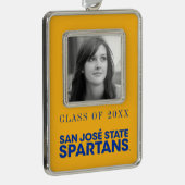 San Jose State Spartans Wordmark Verzilverd Omlijst Ornament (Rechts)