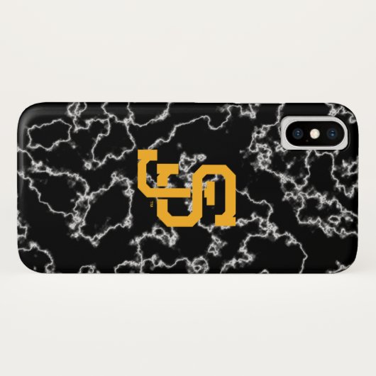 San Jose State Spartans zwarte marmer Case-Mate iPhone Case (Achterkant (horizontaal))
