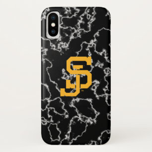 San Jose State Spartans zwarte marmer Case-Mate iPhone Case