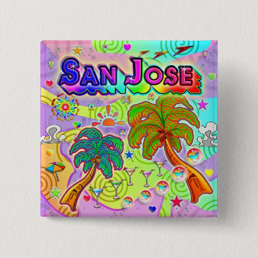 San Jose Vacation Target Button (Voorkant)