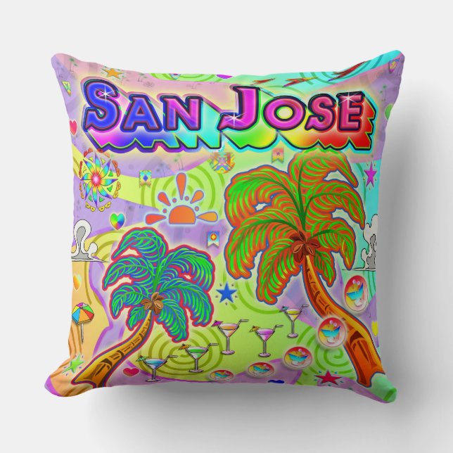 San Jose Vacation Target Pillow Kussen (Voorkant)