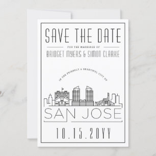 San Jose Wedding gestileerde Veldlijn sparen de Da Kaart