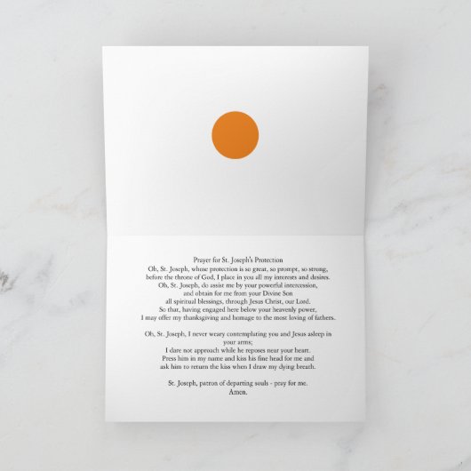 San Joseph voor deze Tijden Kaart (Binnen)