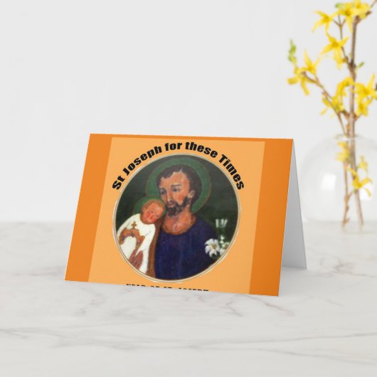 San Joseph voor deze Tijden Kaart (Gele Bloem)