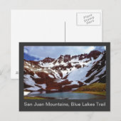 San Juan-bergen, Trail voor blauwe meren Briefkaart (Voorkant / Achterkant)