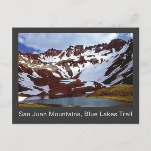 San Juan-bergen, Trail voor blauwe meren Briefkaart (Voorkant)