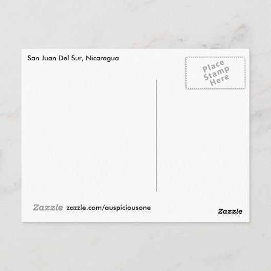 "San Juan Del Sur Nicaragua" Briefkaart (Achterkant)