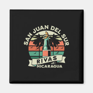 San Juan Del Sur Rivas Nicaragua Map Artesanía Sou Magneet