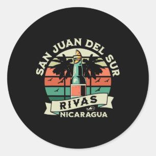 San Juan Del Sur Rivas Nicaragua Map Artesanía Sou Ronde Sticker