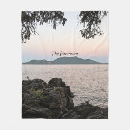 San Juan-eilanden - Moon Rising Over Cypress Islan Fleece Deken