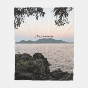 San Juan-eilanden - Moon Rising Over Cypress Islan Fleece Deken