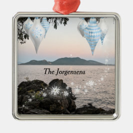 San Juan-eilanden - Moon Rising Over Cypress Islan Metalen Ornament