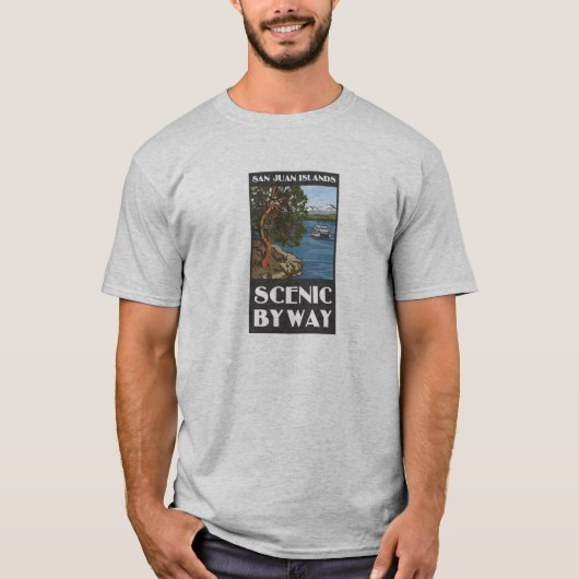 San Juan-eilanden Schilderachtig Byway T-Shirt (Voorkant)