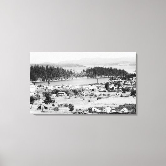 San Juan-eilanden, Uitzicht van de luchthaven van  Canvas Afdruk (Voorkant)