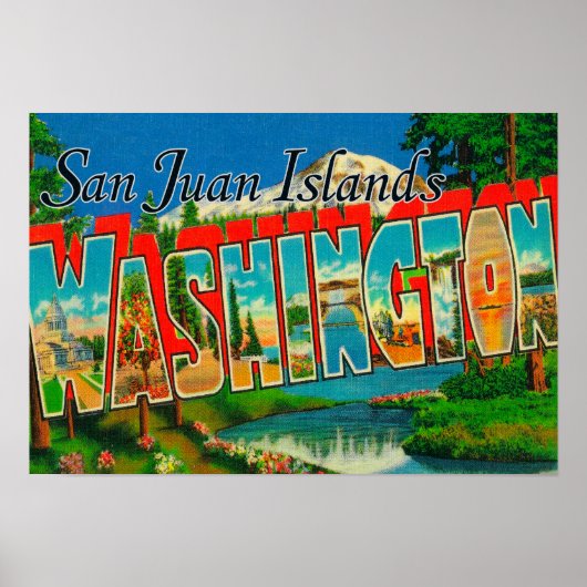 San Juan-eilanden, WashingtonLarge Letter Poster (Voorkant)