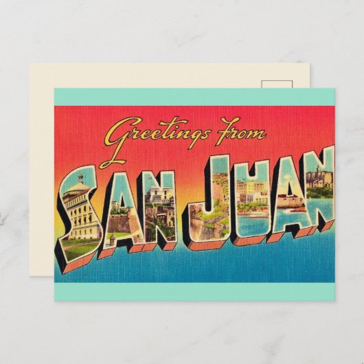 San Juan Greetings Briefkaart (Voorkant / Achterkant)